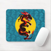 Tapis de souris Dragon Noir (Avec souris)
