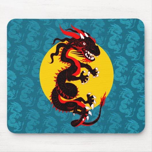 Tapis de souris Dragon Noir (Devant)