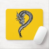 Tapis De Souris Dragon noir et blanc (Avec souris)