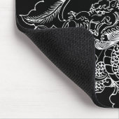 Tapis De Souris Dragon noir et blanc (Coin)