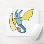 Tapis De Souris Dragon Pansexual de batte de fierté (Avec souris)