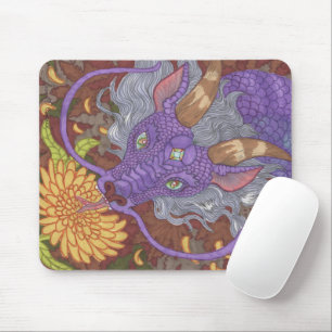 Tapis De Souris Dragon pourpre en fleur