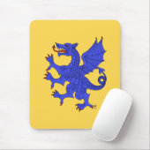 Tapis De Souris Dragon Rampant Azure (Avec souris)
