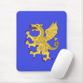 Tapis De Souris Dragon Rampant (Or) (Avec souris)
