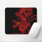 Tapis De Souris Dragon rouge (Avec souris)