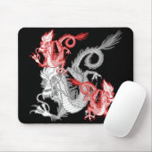 Tapis De Souris Dragon rouge chinois Mousepad (Avec souris)