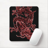 Tapis De Souris Dragon rouge Mousepad (Avec souris)