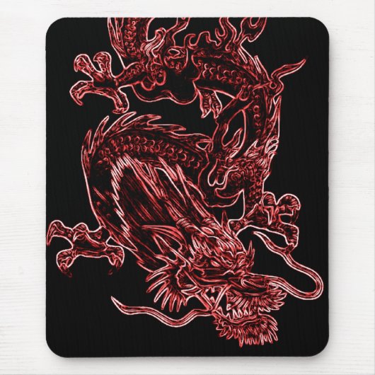 Tapis De Souris Dragon rouge Mousepad (Devant)