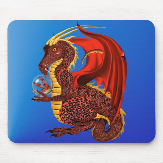 Tapis De Souris Dragon rouge Mousepad de fortune (Devant)