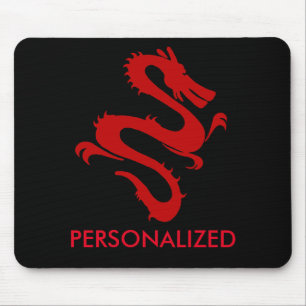 Tapis De Souris Dragon rouge personnalisé