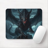 Tapis De Souris Dragon sombre et médiéval (Avec souris)