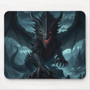Tapis De Souris Dragon sombre et médiéval