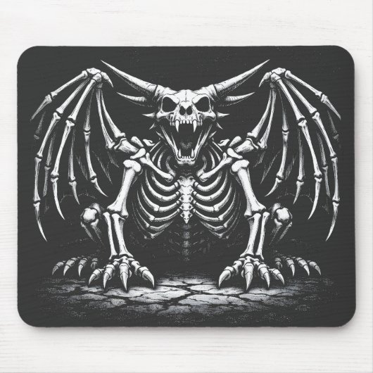 Tapis De Souris Dragon squelette par BurnsInHell (Devant)