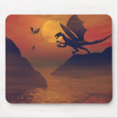 Tapis De Souris Dragon Sunset Mousepad (Devant)