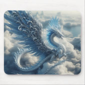 Tapis De Souris Dragon superbe entouré de nuages (Devant)