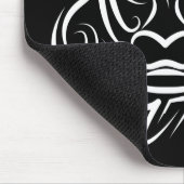 Tapis De Souris Dragon tribal noir et blanc (Coin)