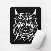 Tapis De Souris Dragon tribal noir et blanc (Avec souris)