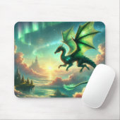 Tapis De Souris Dragon vert (Avec souris)