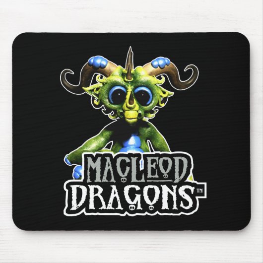 Tapis De Souris Dragon vert Mousepad de DM (Devant)