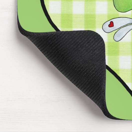 Tapis De Souris Dragon Voler dans en vichy coeur vert (Coin)