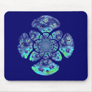 Tapis De Souris Dragonflies Motifs de la nature nénuphar