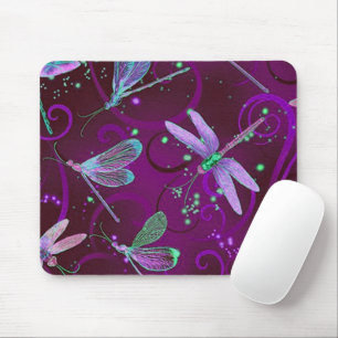 Tapis De Souris Dragonflies Purple Dreams