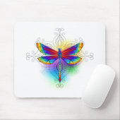 Tapis De Souris Dragonfly en arc-en-ciel (Avec souris)