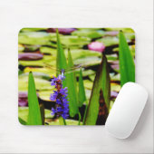Tapis De Souris Dragonfly lotus and purple flower (Avec souris)