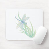 Tapis De Souris Dragonfly originale en bleu et vert (Avec souris)