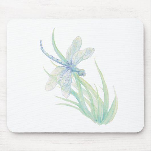 Tapis De Souris Dragonfly originale en bleu et vert (Devant)