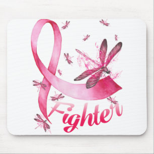 Tapis De Souris Dragonfly rose Ribbon Cancer du sein