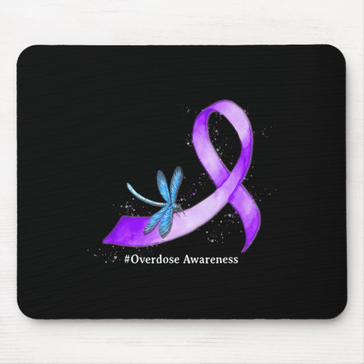 Tapis De Souris Dragonflyy Purplean Ribbon Overdose prise de consc (Devant)