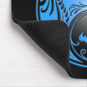 Tapis De Souris Dragons, bleu et noir de Yin Yang (Coin)