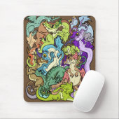 Tapis De Souris Dragons De Parti Emballés (Avec souris)