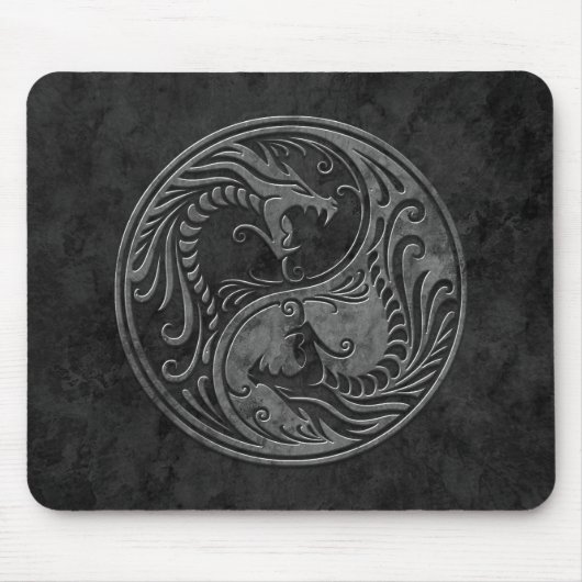 Tapis De Souris Dragons en pierre de Yin Yang (Devant)