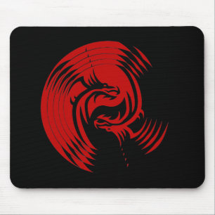 Tapis De Souris Dragons tribaux Yin Yang (personnalisable)