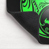 Tapis De Souris Dragons, vert et noir de Yin Yang (Coin)