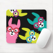 Tapis De Souris Drama Llama Camélid coloré (Avec souris)
