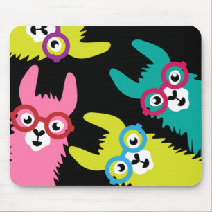 Tapis De Souris Drama Llama Camélid coloré
