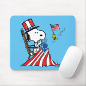 Tapis De Souris Drapeau 4 juillet à coudre Snoopy (Avec souris)