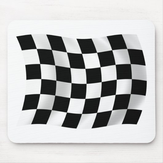 Tapis de souris Drapeau à damier de course automob (Devant)