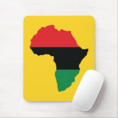 Tapis De Souris Drapeau Afrique rouge, noire et verte (Avec souris)