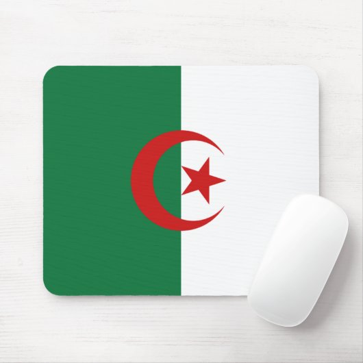 Tapis De Souris Drapeau Algérie Mousepad (Avec souris)