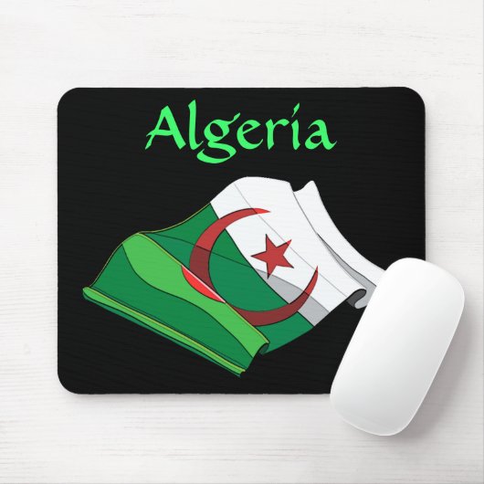 Tapis De Souris Drapeau Algérie Mousepad (Avec souris)