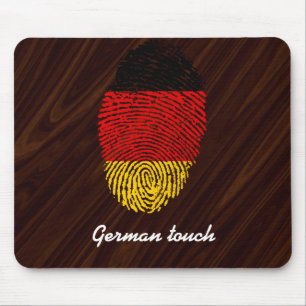 Tapis De Souris Drapeau allemand d'empreinte digitale de contact