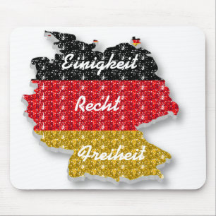 Tapis De Souris Drapeau allemand Mousepad Einigkeit Recht Freiheit