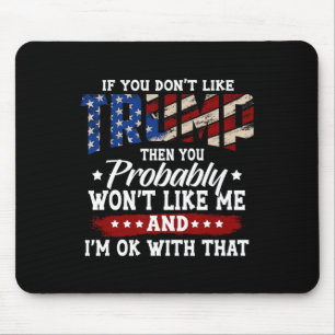Tapis De Souris Drapeau américain 2024 4 juillet Trump 2024