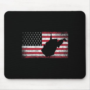 Tapis De Souris Drapeau américain 4 juillet West Virginia Wv Vinta