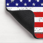 Tapis De Souris Drapeau américain affligé Mousepad (Coin)