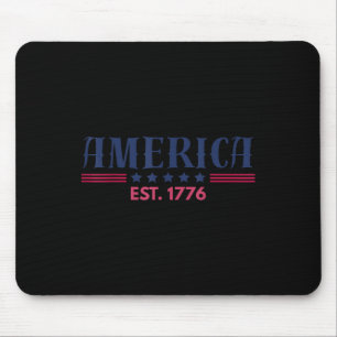 Tapis De Souris Drapeau américain américain 4 juillet EST 1776 pat